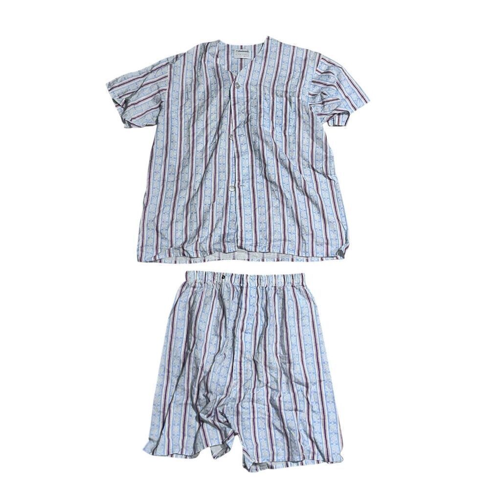 Nice VINTAGE MANHATTAN Men Short Sleeve Button Front Pajamas  Knee Length SHORTS